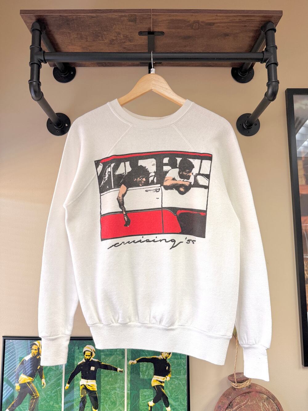 80s Lowriders Cruising 55' Vintage Lowriders Car Culture Crewneck Movie Promo
